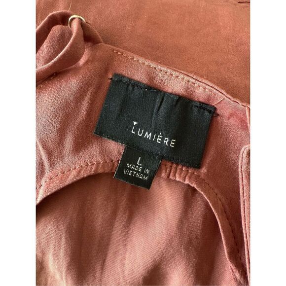 Lumiere Silky Soft Button Up Rust Color Tank Top Large - Picture 4 of 6